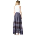 thumbnail image 2 of Sakkas Sandra Women's Casual Long Maxi Boho Gypsy Skirt Elastic Waist & Pockets - Grey - Plus Size, 2 of 5