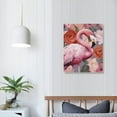 thumbnail image 3 of FUMJ Flamingo with Peony Flowers Picture Wall Art Beautiful Watercolor Flamingos Canvas Prints Decor Modern Paintings Photo for Girls Bedroom Living Room Home Decoration,, 3 of 4