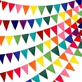 thumbnail image 1 of 5 uds pancarta de fiesta forma triquetro tela de fieltro 18x15x6cm banderines de bandera decorativa para decoración de fiesta bandera de color, 1 of 13