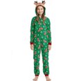 thumbnail image 2 of Aunavey Family Matching Christmas Pajamas Set Sleepwear Jumpsuit Hoodie with Hood for Family, 2 of 5