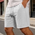 thumbnail image 2 of PIMSSY Men Casual Summer Shorts Lightweight Loose Fit Beach Walking Comfortable Elastic Waist Breathable Outdoor Shorts Solid Color Male Leisure Bottoms, 2 of 4