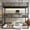 Black, variant on Full over Full over Full Triple Bunk Bed, Heavy-Duty Metal Bunk Bed Frame with Safety Guardrails and Noise-Reduced Design for Bedroom, Guest Room, Black