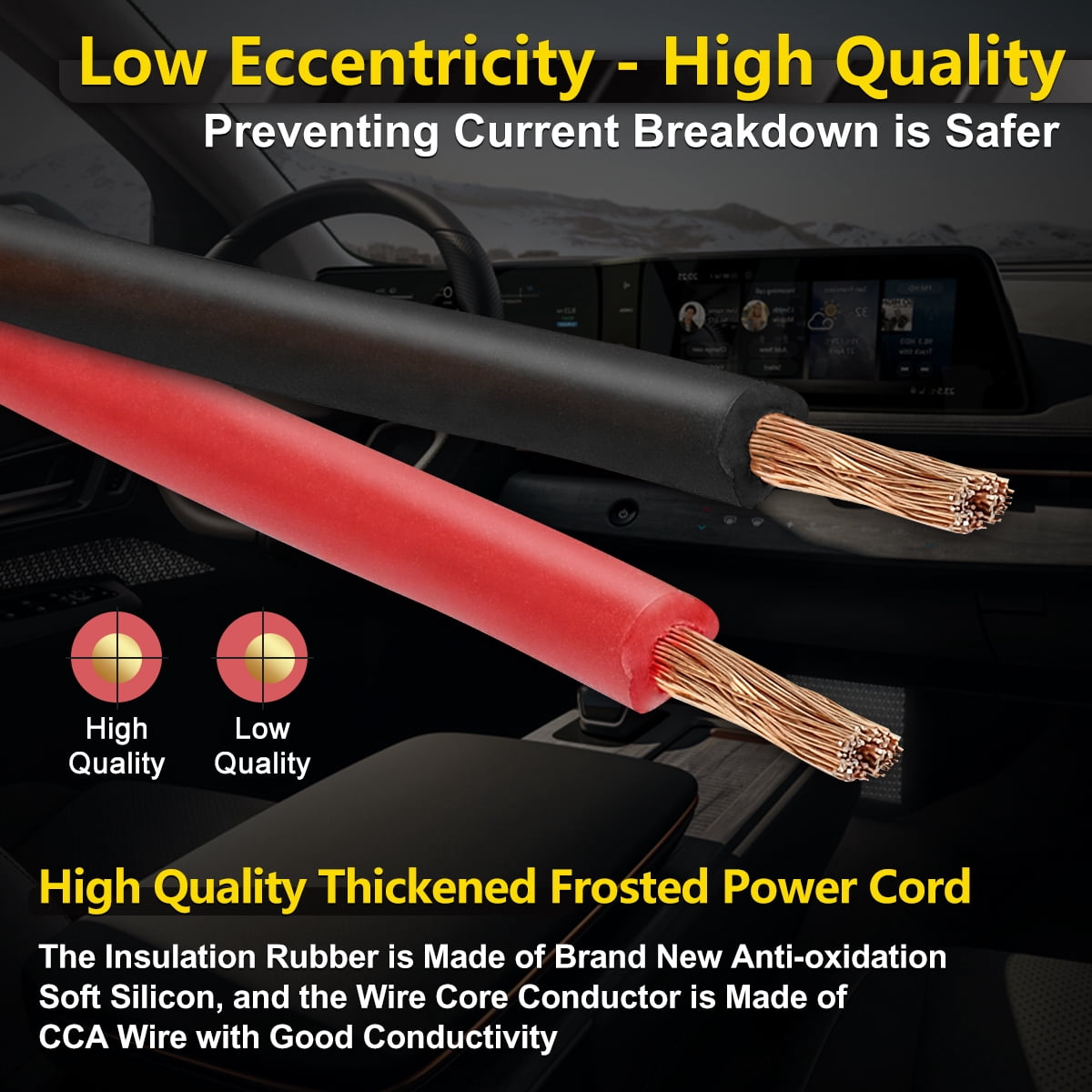 8 Gauge AMP Wiring Kit, 8 AWG Amplifier Car Audio Install Kit, Car Subwoofer Cable, Connection for Subwoofer & Speaker, with Power Cable, Ground Cable, RCA Cable, Remote Cable, Fuse Holder, Terminals