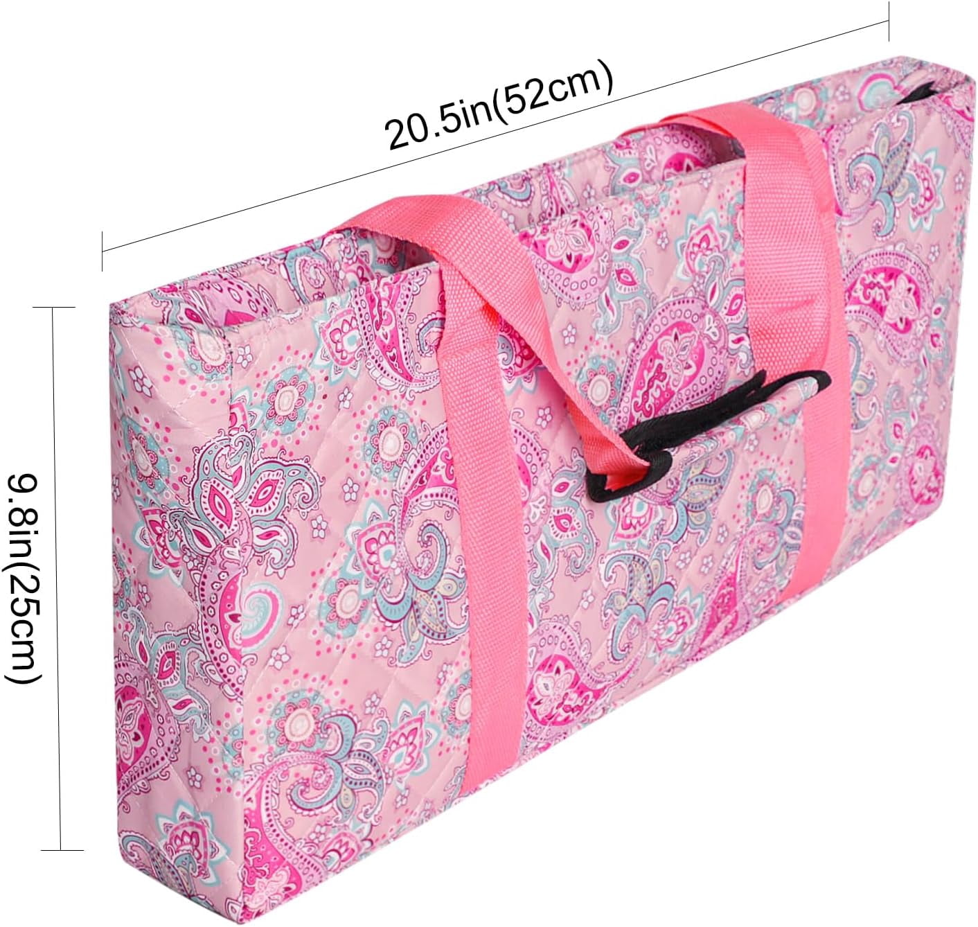 Empty Mahjong Bag, Pink Printed American Mahjong Bag with Two Wrappers (Case Only)