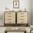 thumbnail image 4 of Commode de 38,6 Po de Hauteur pour Chambre avec 4 Tiroirs Profonds, Coffre de Rangement en Bois Robuste Commode à 4 Tiroirs, Organisateur Moderne Style Ferme pour Garde-Robe, Chambre de Bébé, Entrée, Tiroirs à Glissement Fluide, 4 of 7