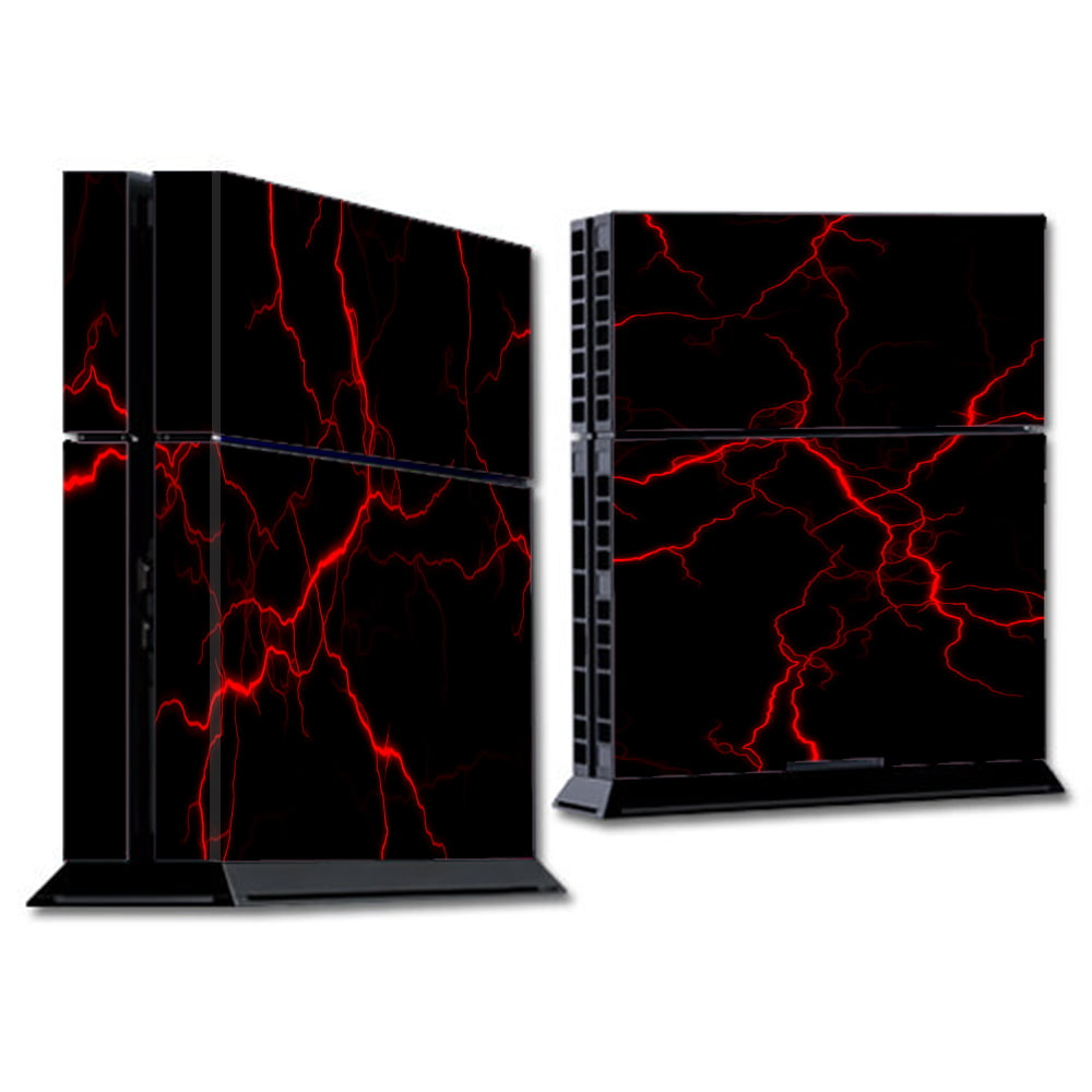 Skin Decal For Ps4 Playstation 4 Console / Red Lightning Bolts Electric