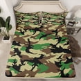 thumbnail image 2 of Feelyou Green Camouflage Bed Sheets, Camo Abstract King Sheets, Teens Kids Boys Girls Sheet Set, Lightweight Room Decor, 4pcs, 2 of 7