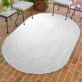 thumbnail image 6 of Superior Two-Toned Braided Indoor/ Outdoor Area Rug, Slate/ White, 5' x 8', 6 of 6