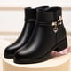 thumbnail image 4 of Zapatos de madre Zapatos de algodón Zapatos de tacón grueso de algodón para mujer Zapatos de cuero Suela suave plana Botines de tacón medio Antideslizantes Zapatos para mujeres de mediana, 4 of 5