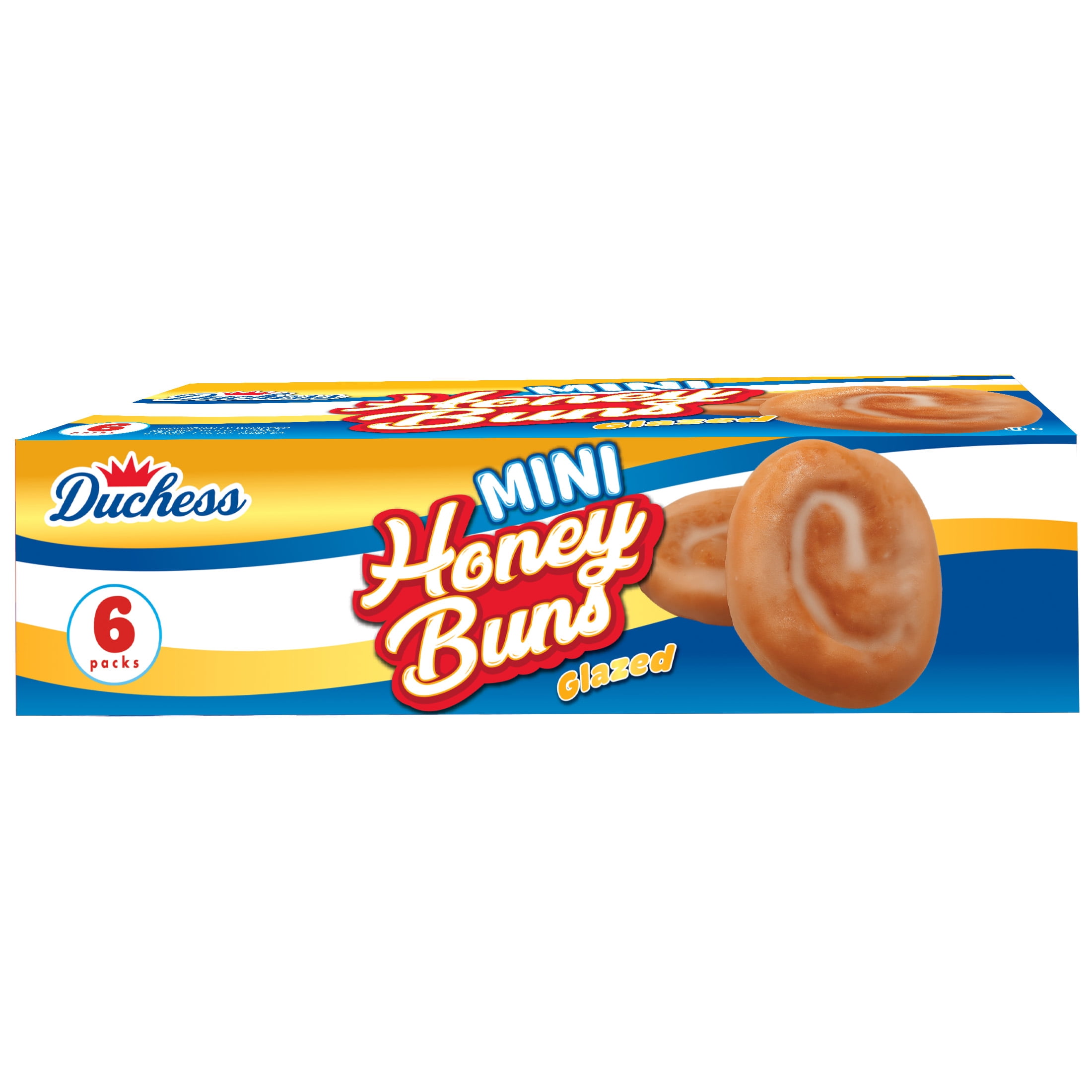 (3 pack) Duchess 10.5oz 6 pack Glazed Honey Bun