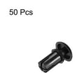 thumbnail image 3 of Remache de clip de empuje Uxcell 4mm x 8mm fijador de panel de circuito PCB nylon negro 50Pcs, 3 of 3