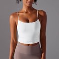 thumbnail image 2 of Chbgutlmr Camisole Tops for Women Cropped Workout Tank Tops Solid Color Slim Sleeveless Activewear Tops, 2 of 6