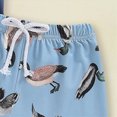 thumbnail image 4 of HCNTES Toddler Baby Boy Summer Outfit 6 9 12 18 24 Months Short Sleeve Mallard Duck T Shirt Checkered Plaid Shorts Two PieceCute Baby Boys Cotton Summer Clothes, 4 of 5