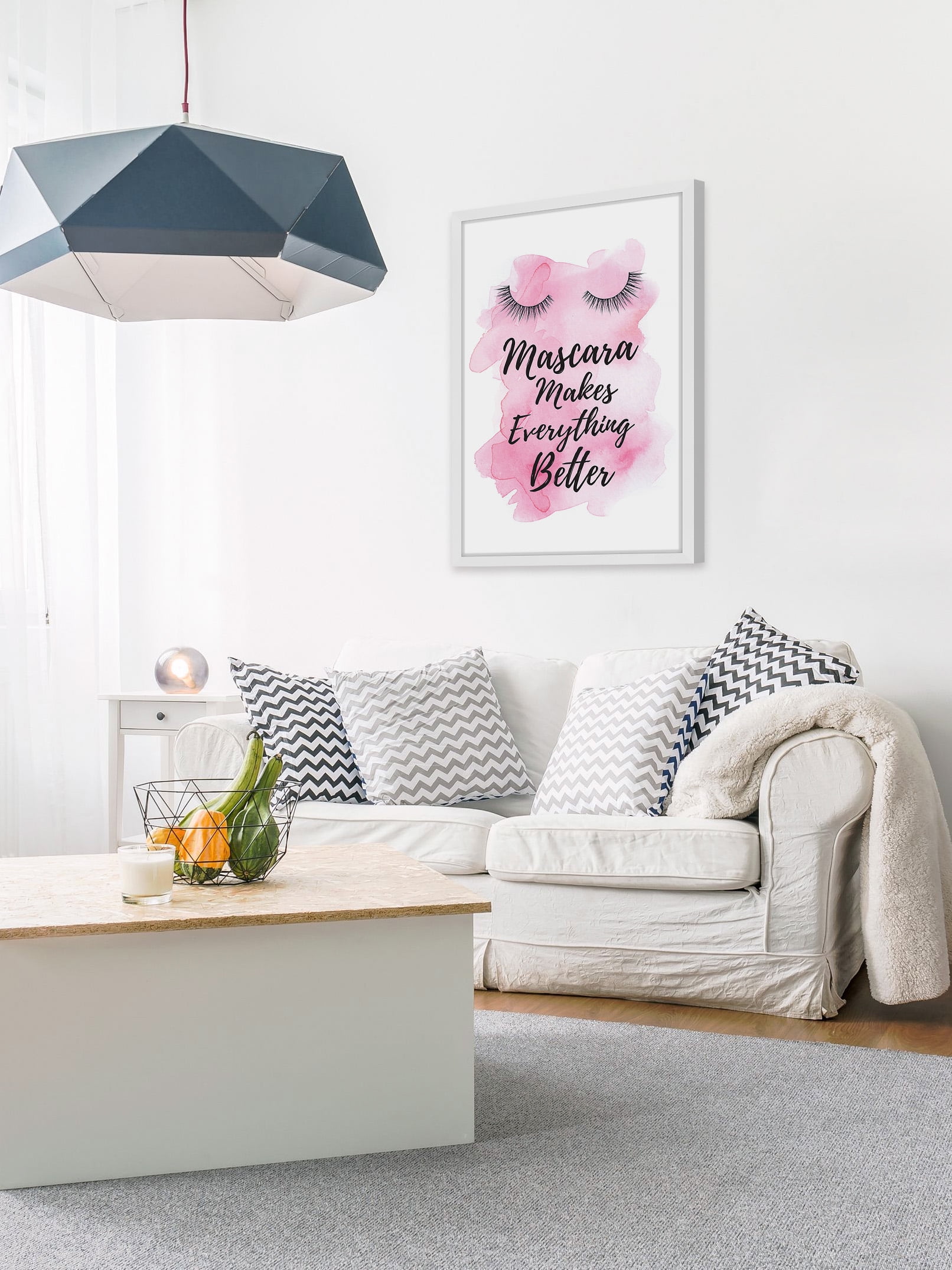 "Mascara Makes Pink" Framed Painting Print