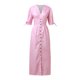 thumbnail image 4 of Vestido de terciopelo con cuello alto, manga larga y bolsillos para mujer - Corte holgado informal, poliéster, para uso diario - Tallas S-XXL, 4 of 6
