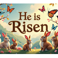 thumbnail image 4 of He is Risen Floral Cross Easter Celebration Banner Church Decor Spring Religious Backdrop Christian Event Decoration Resurrection Sunday, 4 of 4