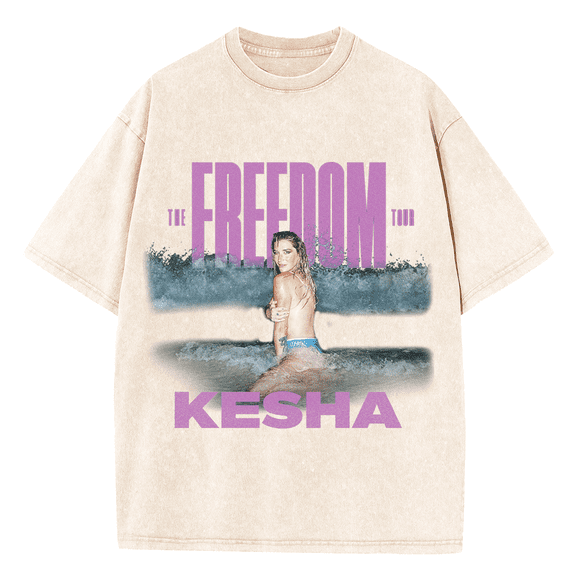 Keshas Shirt Vintage Washed 2026 Concert Tour Tshirts For Fans