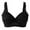 Black Everyday Bra for Women, variant on ATOYSOY Women's Plus Size Everyday Bra Wireless Floral Lace Breathable Push Up Underwear Support Full Coverage Bra Thin Lightly Smoothing Comfort Bra Bowknot Ruched Beige 46BCD