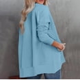 thumbnail image 7 of Women's Casual OversizedHalf Zippered Sports Shirt Long Sleeved Solid Color With Pocket Pullover Top, 7 of 7