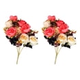 thumbnail image 1 of Yuarrent 2 piezas Flores artificiales de bajo mantenimiento Aspecto realista Interior o exterior Duradero Flores artificiales Naranja, 1 of 6