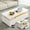 White, variant on Lift-Top Coffee Table with 4 Storage Stools, Adjustable Coffee Table with Foldable Top, Modern Space Saving Center Table for Living Room - Black