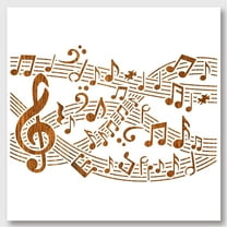Music Score Stencil Reusable Musical Note Painting Templates DIY Art Craft Painting Wall Cut Stencils 11.7×8.3" for Painting on Wood Canvas Paper Furniture Wall