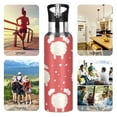 thumbnail image 5 of Sheep Red Sports Water Bottle with Straw Lid Insulated Stainless Steel Leak Proof BPA Free Thermal Mug with Handle for Gym Yoga Cycling Camping, 5 of 8