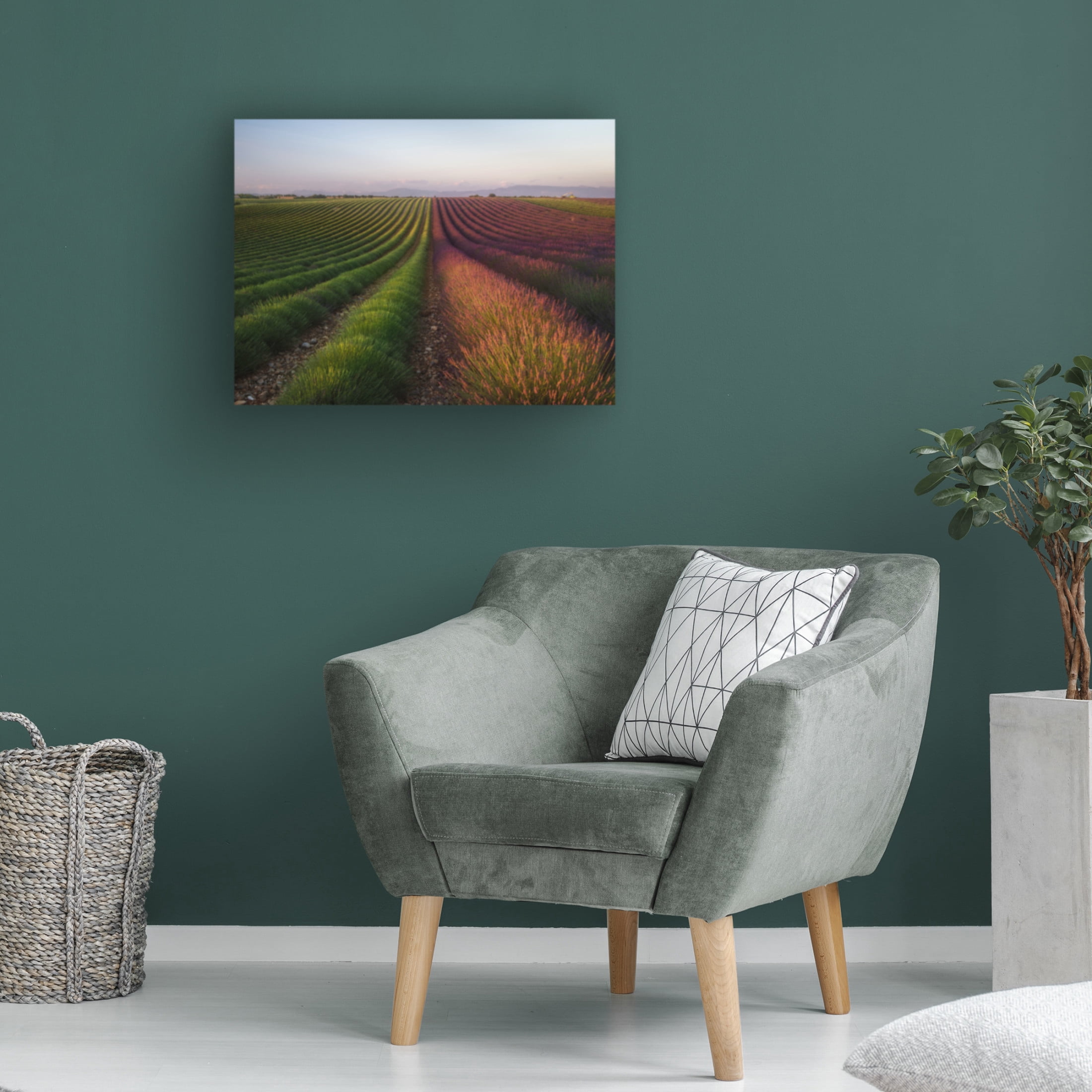 Canvas Wall Art - Rostovskiy Anton 'Field Of Lavender' Wall Art for Living Room, Bedroom, or Office Décor by Trademark Fine Art - 32 x 24 Inches