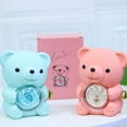 thumbnail image 3 of Preserved Flower Bear Rotating Gift Box - Cute Bear Gift Box and Exquisite Double Heart Necklace, Romantic Gift Suitable for Birthdays, Anniversary, Mother's Day, Valentine's Day and Christmas Gifts, 3 of 6