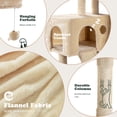 thumbnail image 5 of Amolife 36 Inch Cat Tower Multi-Level Cat Tree with Scratching Posts Kitty Pet Play House, Beige, 5 of 6
