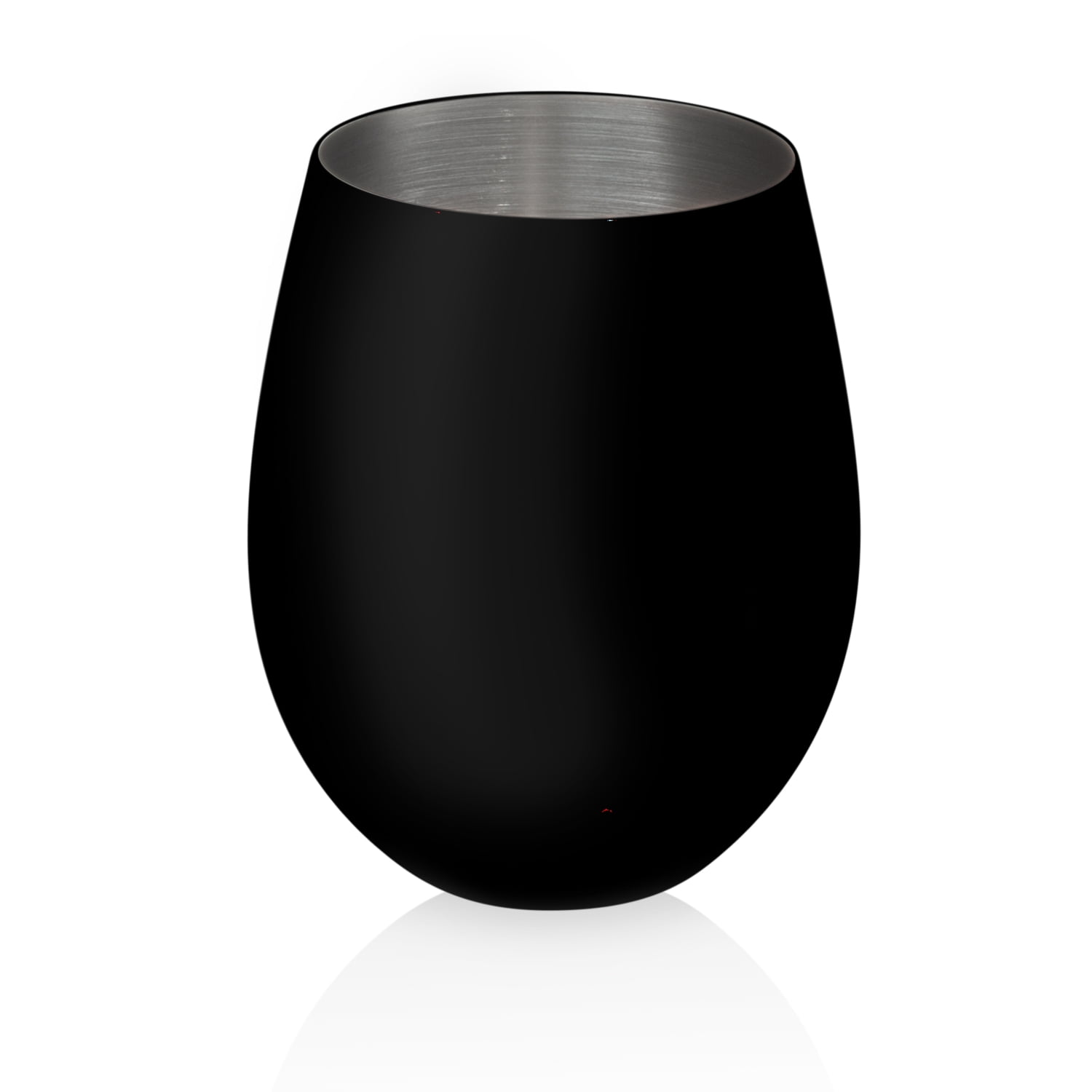 Artland Colton Matte Black Stainless Steel 17 Ounce Stemless Wine Glass