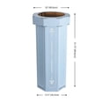 thumbnail image 3 of happimess Fleur 25-Gallon Traditional Classic Disposable Corrugated Cardboard Event Trash Can and Recycling Bin, Bridal Blue (Set of 2), HPM1301B-SET2, 3 of 8