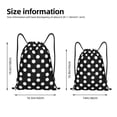 thumbnail image 7 of Ratiio Black and White Polka Dot Print Drawstring Backpack Bag Sport Gym Sackpack Heavy Duty String Backpack for Men Women, 7 of 7