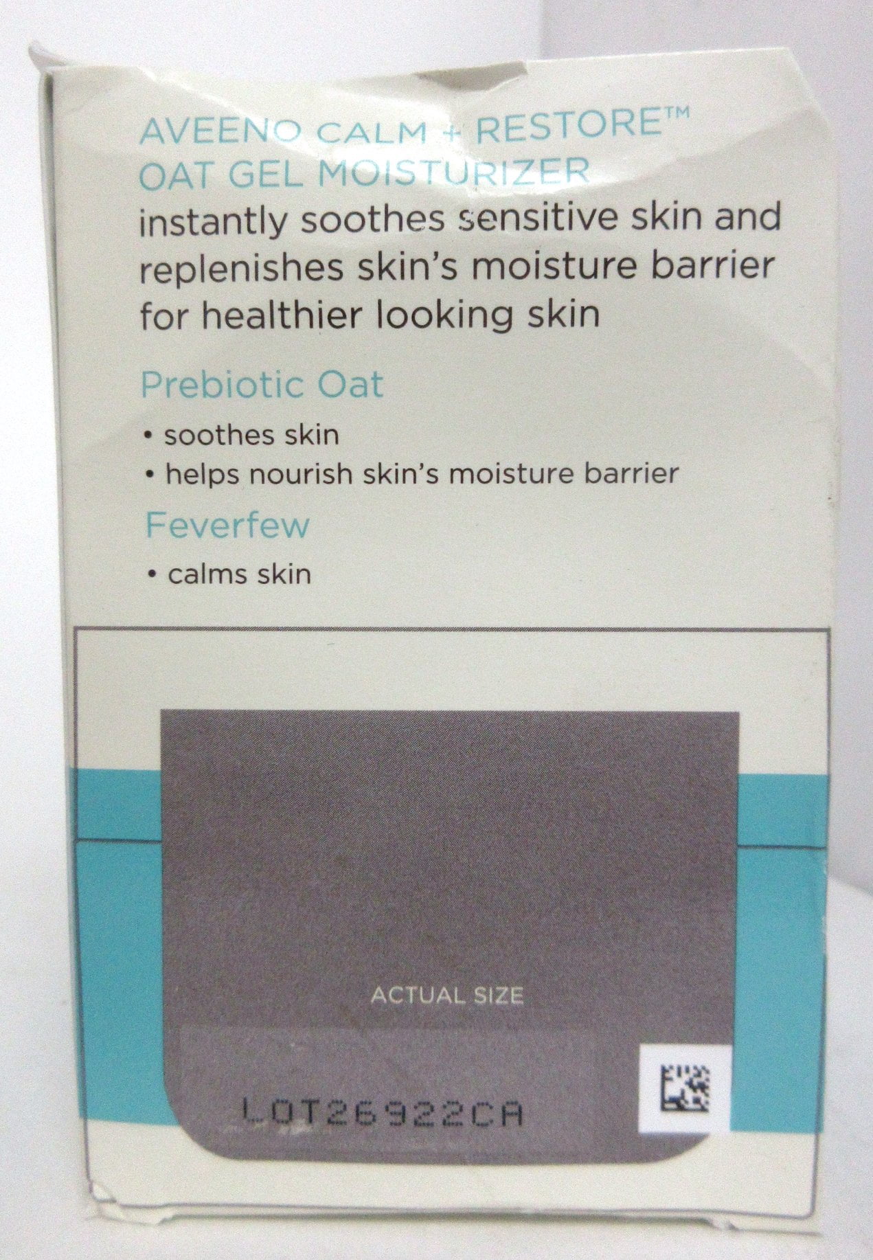 Aveeno Calm + Restore Oat Gel Facial Moisturizer for Sensitive Skin, Lightweight Gel Cream Face Moisturizer, 1.7 oz 1 Ea (Pack of 3)