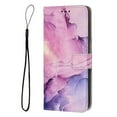 thumbnail image 2 of For Xiaomi 13 Painted Marble Pattern Leather Phone Case(Purple),iPhone 12, 2 of 6