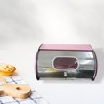thumbnail image 6 of Fiocias Bread Bin with Roll Lid Bread Box Bread Holder Container for Kitchen Counter for Pink, 6 of 9