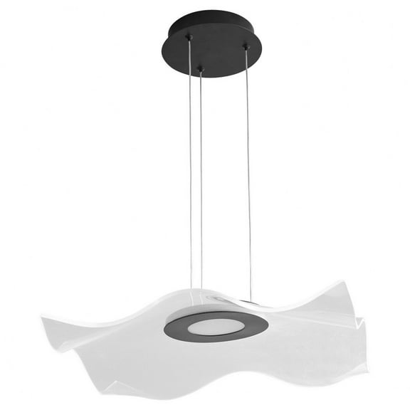 3-808-15-Oxygen Lighting-Medusa - 26W 1 LED Pendant-7.75 Inches Tall and 20 Inches Wide-Black Finish