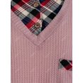 thumbnail image 4 of Tamaño más 2 en 1 tela escocesa del suéter de cuello de la camisa Rosegal  Camisetas sin mangas de talla grande, 4 of 5