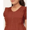 thumbnail image 5 of Moomaya Solid 2 Pcs Co-Ord Set For Women, Cotton Top With Pajamas, 5 of 8