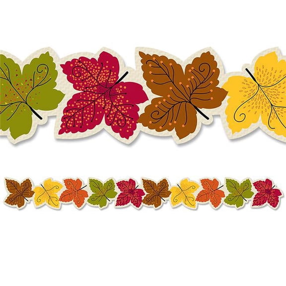 Creative Teaching Press CTP10472 2.75 x 24 in. Maple Leaves EZ Border, Multi Color