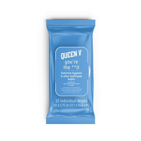 Queen V Youre the **it Wipes Feminine Hygiene and After-Bathroom Wet Wipes 32
