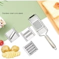 thumbnail image 4 of Cortador de verduras multiusos, cortador de verduras portátil de acero inoxidable, picador de alimentos manual 3 en 1, herramienta de cocina ajustable para cebolla, verduras y frutas (1 unidad), 4 of 5