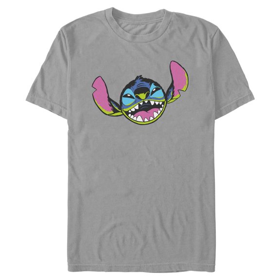 Mens Lilo & Stitch Blue Alien Face T Shirt