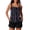 Iridescent Leaf, variant on Blouson Womens Tankini Swimsuits 2026 Modest Tummy Control Bathing Suits Swim Shorts with Pockets for Beach