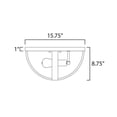 thumbnail image 2 of Maxim 27570APBK 16 in. Compass 2 Light Antique Pecan & Black Flush Mount Ceiling Light, 2 of 5