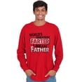 thumbnail image 3 of Funny Worlds Greatest Father Farter Men's Long Sleeve Tee T Shirt Brisco Brands S, 3 of 5