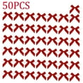 thumbnail image 2 of Christmas Tree Ornaments 50-Piece Magic Wand Set With Pre-Tied Satin Ribbon Bows In Red Green Gold White, 2 of 6