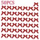 thumbnail image 1 of 50 adornos navideños de varita mágica con lazos de satén preatados | Adornos navideños finos de 20 cm | Satén de poliéster rojo, verde, dorado y blanco | Manualidades para envolver regalos con, 1 of 6