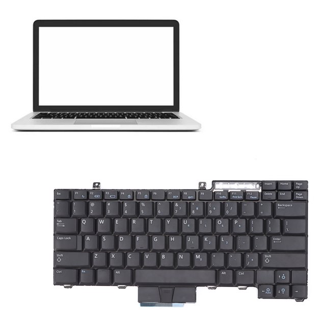 Replacement Keyboard, ABS Aluminium E6410 Replace Keyboard Wide Compatibility Durable for Adults for Keyboard for Office Clerk Black