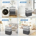 thumbnail image 6 of 3-Pack Laundry Baskets, Freestanding＆Waterproof Laundry Hamper, 75L Collapsible Tall Clothes Hamper with Easy Carry Handles, 6 of 7